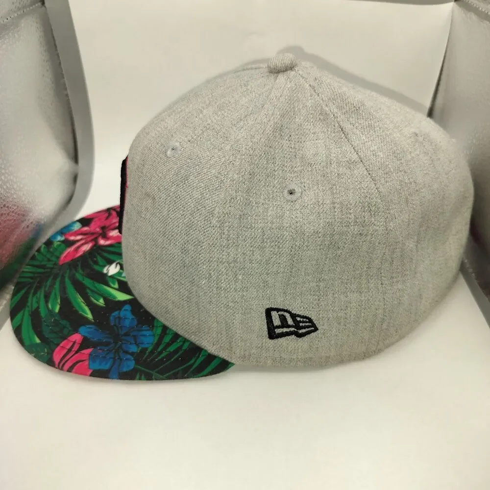 New Era Detroit Tigers 59FIFTY Fitted Hat Cap 7 5/8 MLB Grey Floral Brim